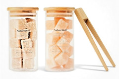 NatureWell Grapefruit & Coffee Oil Sugar Scrub Cubes w/Bamboo Tongs, 2 Pack (10)