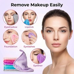 Multicolor Reusable Microfiber Face Cloths for Women and Travel