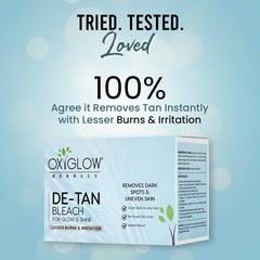 OxyGlow Herbals D-Tan Bleach Cream for Tan Removal Skin Brightening 50Gm