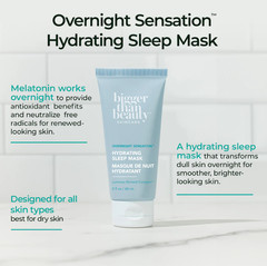 Bigger Than Beauty Skincare Overnight Hydrating Sleep Mask 2 Fluid Ounces New