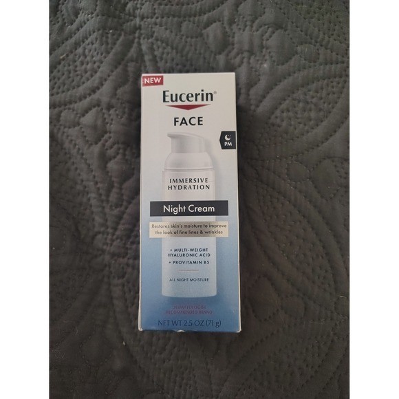 Eucerin Face Immersive Hydration Night Cream Hyaluronic Acid Provitamin B5 2.5oz
