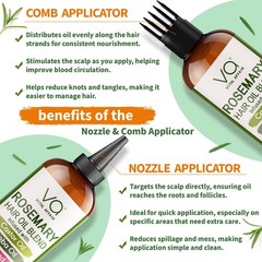 Blend Of Pure Rosemary Oil For Hair Growth With Castor, 6 Fl Oz (Pack of 1)