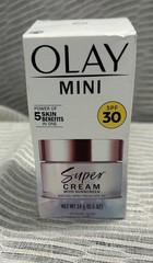 Olay MINI SUPER CREAM W/Sunscreen BROAD SPECTRUM SPF 30 (0.5 oz) Exp 10/2026