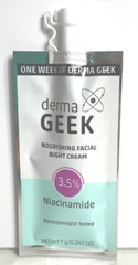 Lot of 12 Derma Geek Nourishing Facial Night Cream Niacinamide 3.5% .247 oz NEW