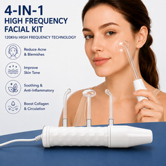 High Frequency Facial Wand Machine Acne Anti Aging Hair Scalp Care Set