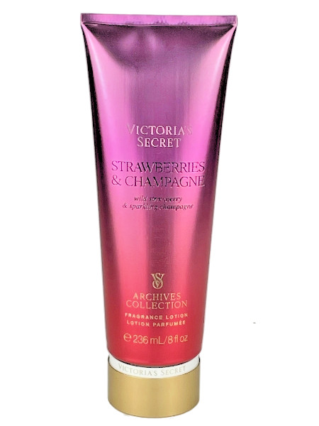 VICTORIA’S SECRET STRAWBERRIES & CHAMPAGNE FRAGRANCE BODY LOTION CREAM 8 oz New