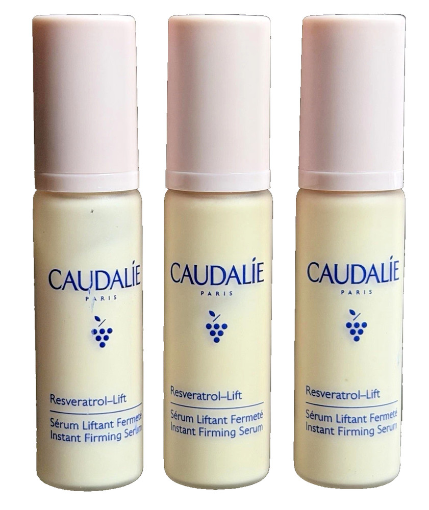 3x CAUDALIE RESVERATROL LIFT INSTANT FIRMING SERUM 10ml ea (=30ml full size) *AA