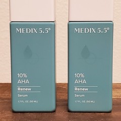 2 Medix 5.5 AHA 10% Serum Resurfacing Exfoliating Treatment 1.7 Fl Oz