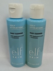 LOT OF 2 E.L.F. SKIN HOLY HYDRATION DAILY CLEANSER 3.71fl oz EACH NEW & SEALED