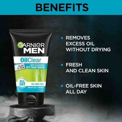 Garnier Men Oil Clear Face Wash, 100G 100Gm 3.53 Ounce (Pack of 1)