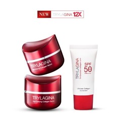 2 Trylagina Age-Defying Collagen Serum 12x Anti-Aging Wrinkle+Sunscreen SPF50+++