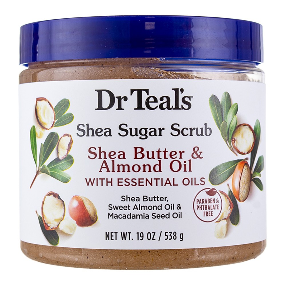 Dr Teal&rsquo;s Shea Sugar Body Scrub, Almond, 19 oz