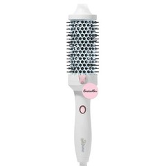 Heated Round Brush 1.77 Inch Ionic Technology Anti Tangle White Mane Large Hair