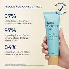 Kind Science 3-Piece Skin Care Set, Gentle Cleanser, Hydration Cream, Small