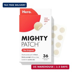 Mighty Patch Hero Cosmetics Original Nighttime Acne Pimple Patches, 36 Ct | #1 H