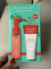 Peach & Lily Double Cleanse Duo New Gift Set Ginger Melt Power Calm Travel Size