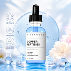 Asterwood Copper Peptides Serum for Face with GHKCu Peptide and Hyaluronic A…