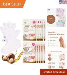 Hydrating Hand & Foot Masks, Relieve and Soften Dry, Overworked Skin, Self Ca…