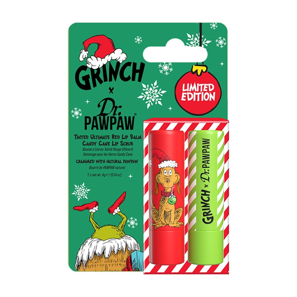 Lip Balm Set Exfoliating Scrub Moisturizing Candy Cane Ultimate Red Dr. PawPaw
