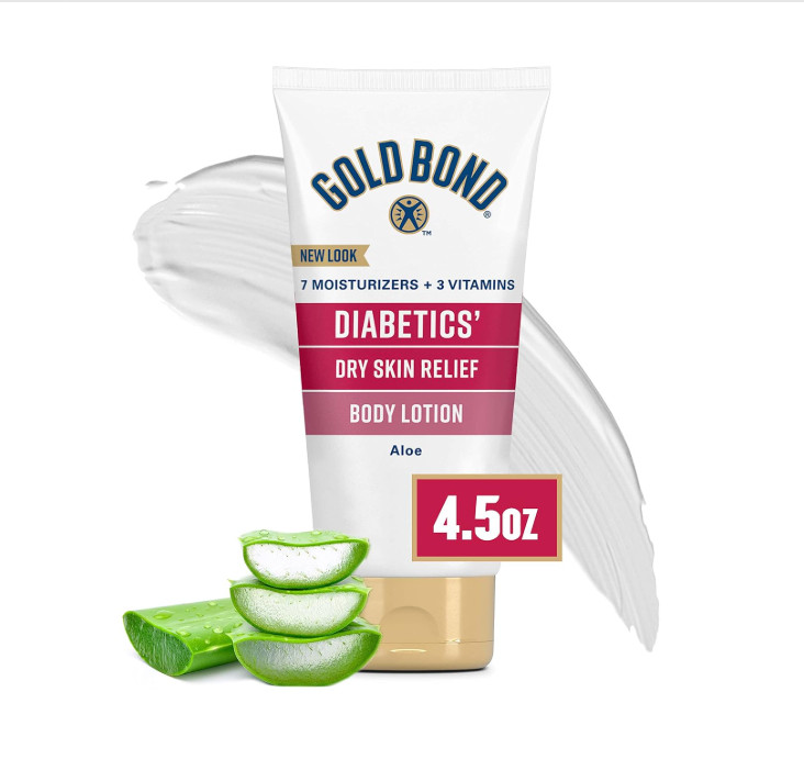 Gold Bond Diabetic Body Lotion, Dry Skin Relief with Vitamin E & Aloe, 4.5 oz