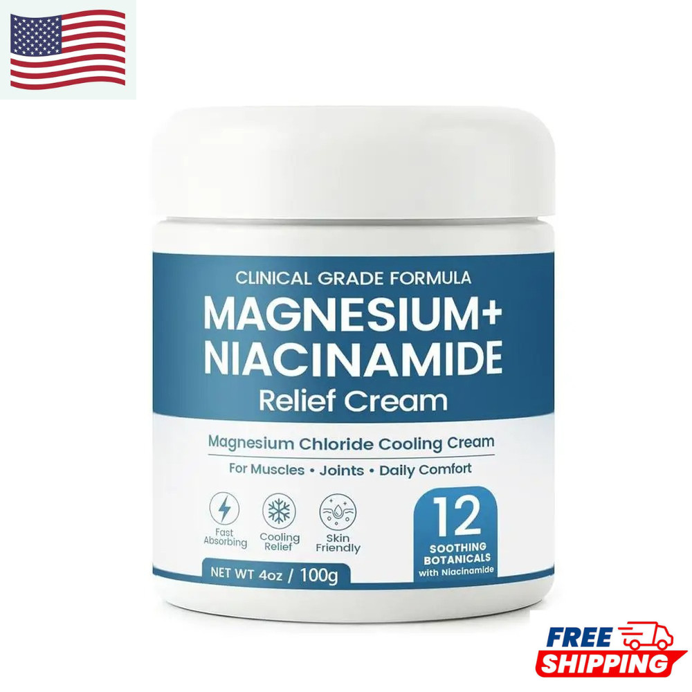 Magnesium Niacinamide Relief Cream – Topical Magnesium Chloride Cream forJoints