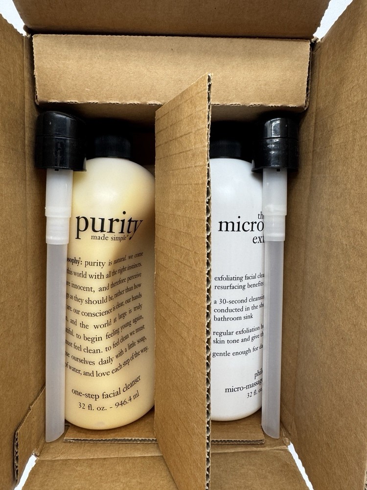 Philosophy Purity Made Simple & Microdelivery 32oz Duo Set NEW NOS READ