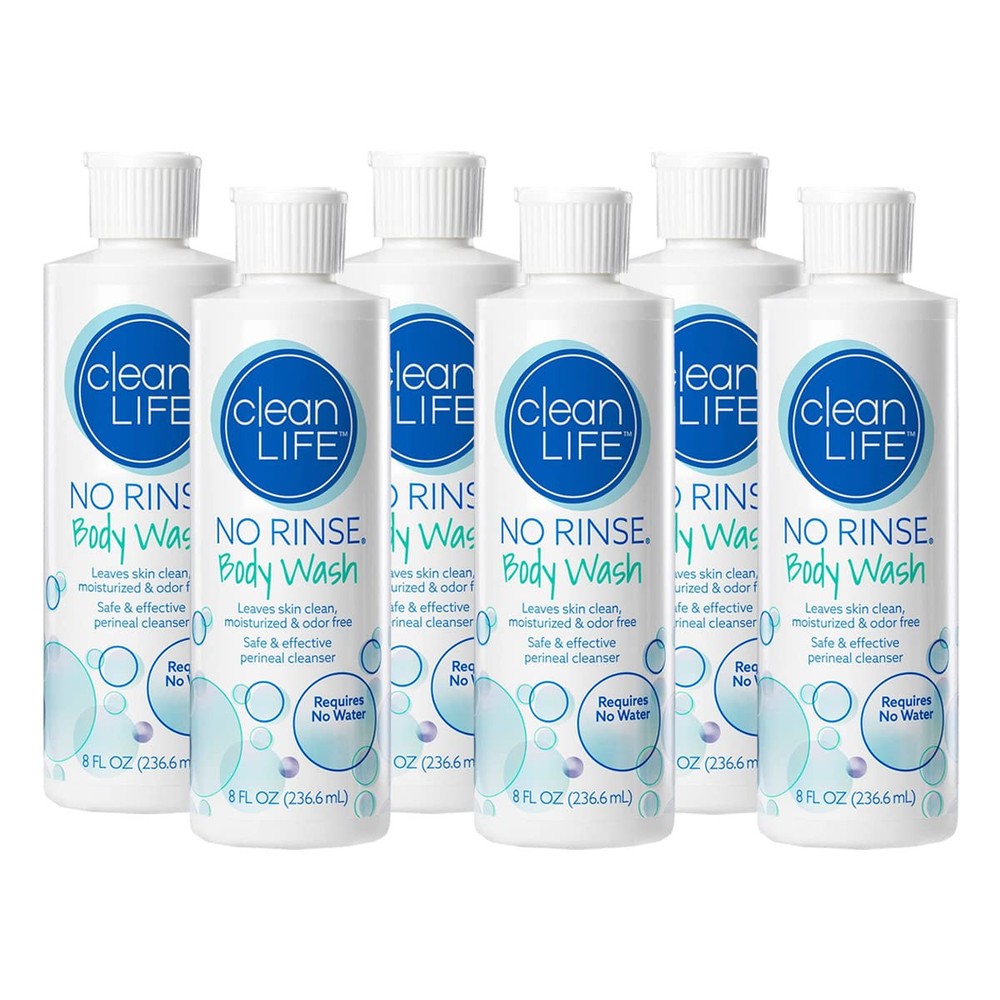 8 Fl Oz Pack of 6 Skin Cleaning Agent Gentle Moisturizing No Rinse Cleanser