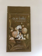 Pack of 6- Que Bella 2-In-1 Coffee Scrub & Mud Mask 0.5oz