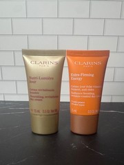 Clarins Nutri-Lumière Day Cream & Extra-Firming Energy 15mL Travel Duo NEW