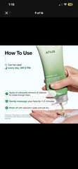 Anua Heartleaf Quercetinol Pore Deep Cleansing Foam, Face wash for Pore Refining