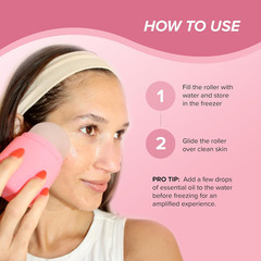 SKIN GYM Ice Roller for Face – Facial Ice Roller for Depuffing & Cooling Skin, C