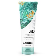 Badger Mineral Daily Sunscreen with Zinc Oxide, SPF 30, Lightweight & Easy to