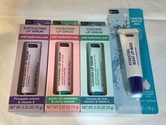 B Pure Lip Serum Set Of 4 Exfoliating, Hydrating, Cooling & Night Lip Mask