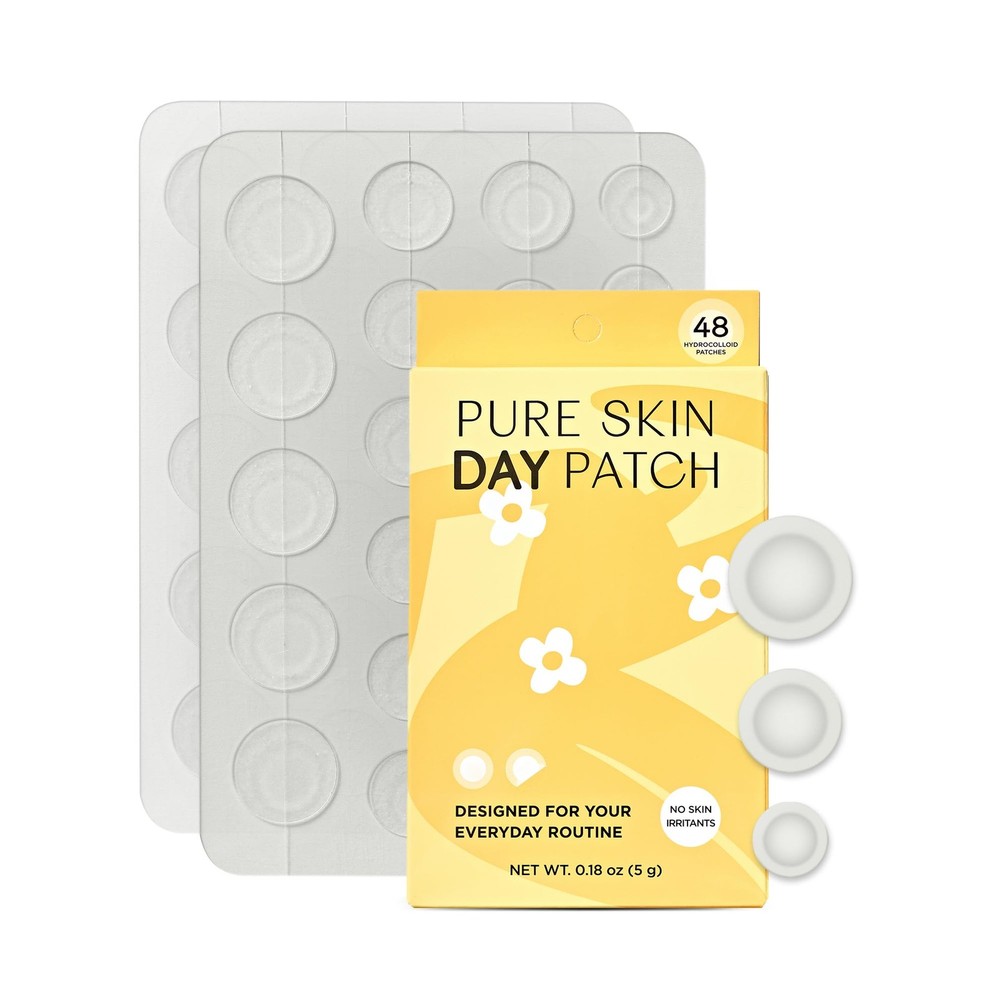 AnnaK Invisible Hydrocolloid Acne Patch – Clear 48 Count (Pack of 1), Yellow