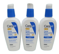 CERAVE AM FACIAL MOISTURIZING LOTION SPF30 W/ SUNSCREEN 3 OZ EXP: 09/2027 3PCS