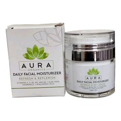 AURA Daily facial moisturizer refresh and replenish 1.69 OZ NEW SEALED!!
