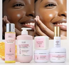 AILKE Glutathione & Vitamin C Whitening Body Cream, Lotion, Serum & Soap 6 In 1