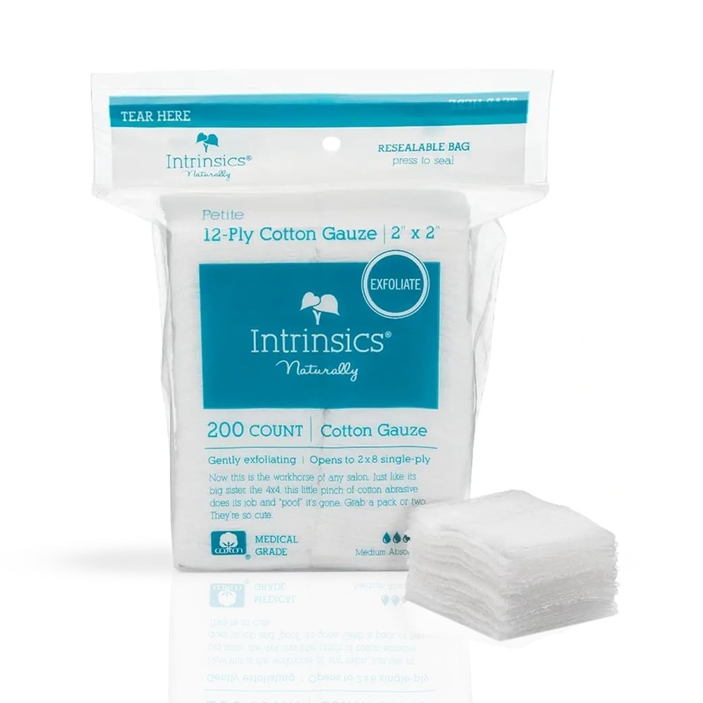 Intrinsics Petite 2×2 Gauze Pads (200 Count) – Inch (Pack of 200), White