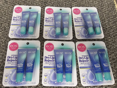 6 X eos Dry Lip Repair 2 pack, Intensive Lip Treatment, 24HR Moisture 0.35 oz