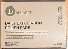 EXFOLIATING Exfoliator DAILY POLISHING PADS 1 NEW BOX FACIAL Glycolic Acid. 50ct
