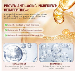 AH8 Firming Neck Cream Tightener with Built-in Massage Roller for Lifting (Gold)