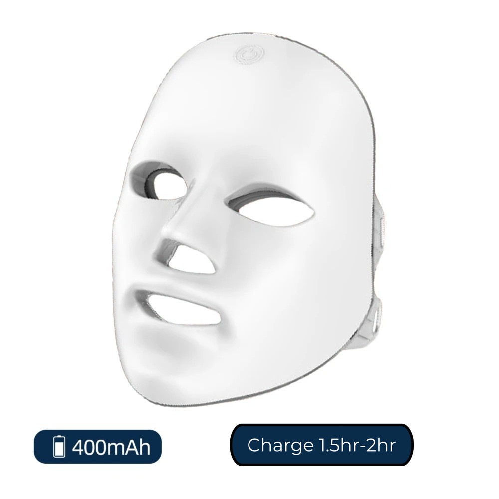 Rechargeable LED Face Mask 7 Color Photon Light Therapy Skin Care Beauty Mask