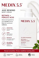 2 Pack Medix 5.5 Retinol +Ferulic Acid Body Cream Age Rewind Fragrance Free 15oz