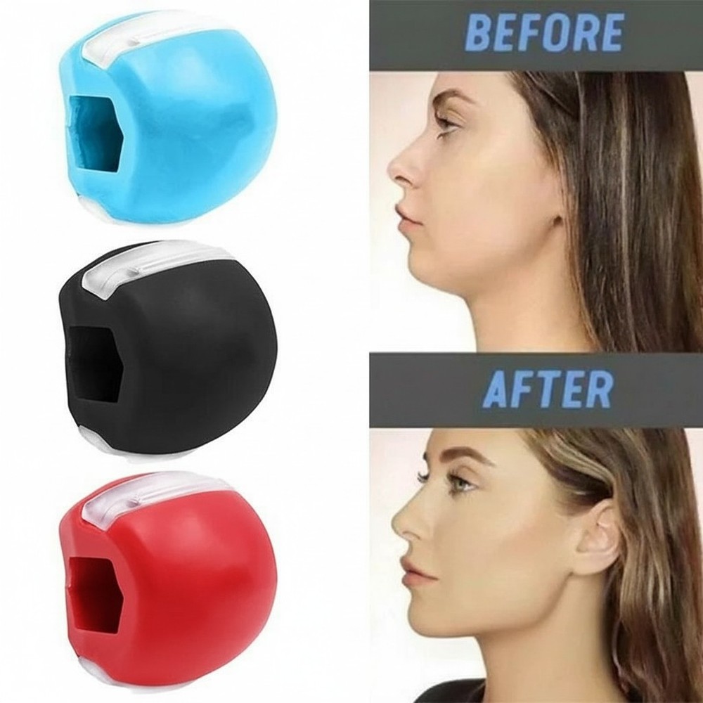 3PCS Jawline Exerciser Mouth Exercise Fitness Ball Neck Face Jaw Trainer Toning