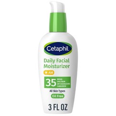 Cetaphil Oil-Free Face Moisturizer, SPF 35, Dry & Oily Combo Skin, 4oz .