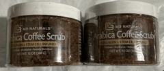 M3 Naturals Arabica Coffee Body Scrub Collagen Stem Cell Infused 12 oz lot of 2