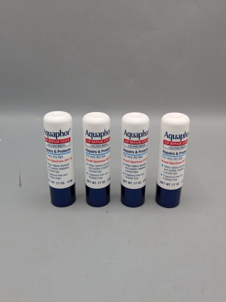 Lot Of 4 AQUAPHOR Lip Repair Stick + SPF 30 Sunscreen Exp 05/27