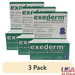 3 Pack Eczema Flare Control Cream Hydrocortisone Relief Itching Sensitive Skin