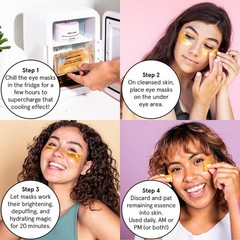 Under Eye Gel Masks for Dark Circles, Puffiness & Wrinkles – 24 Pairs, Vegan Gol