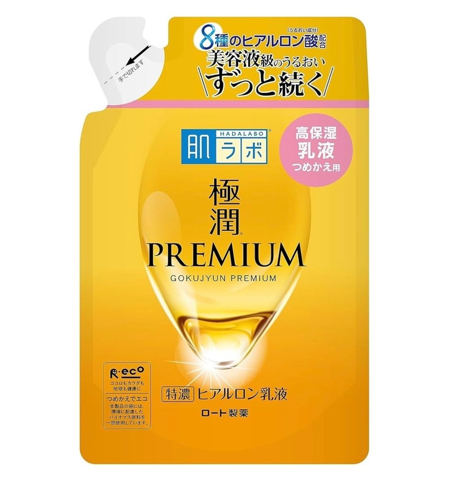 Hada Labo Gokujyun Premium Hyaluronic Lotion Cream Refill 140ml (x 1) Japan